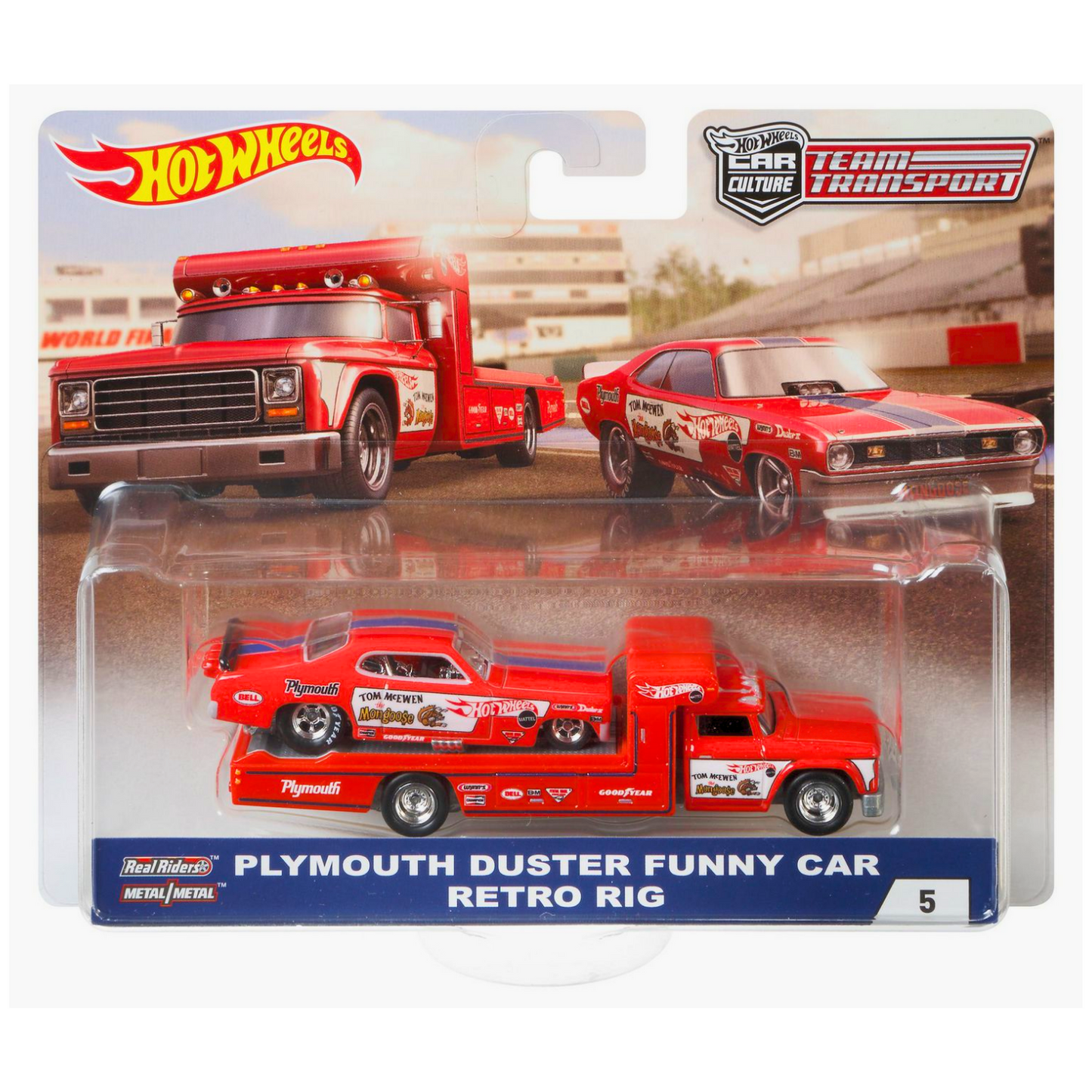 Hot Wheels Premium Plymouth Duster Mongoose #5 Team Transport 1:64 Diecast