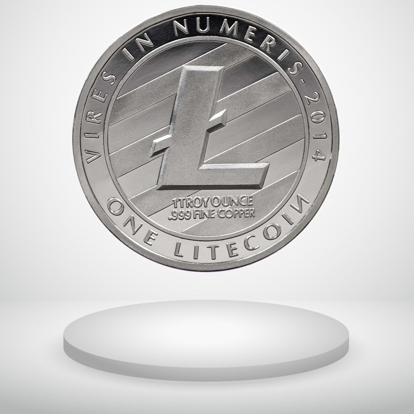 Litecoin LTC Physical Crypto Coin Novelty Souvenir Token Silver Color