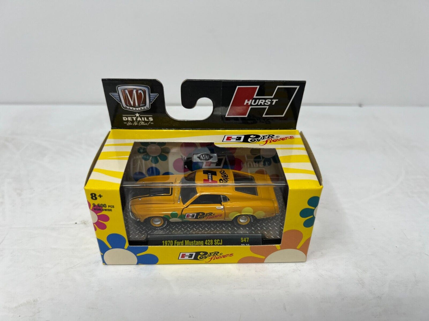 M2 Machines Hurst Power Flowers 1970 Ford Mustang 428 SCJ S47 1:64 Diecast