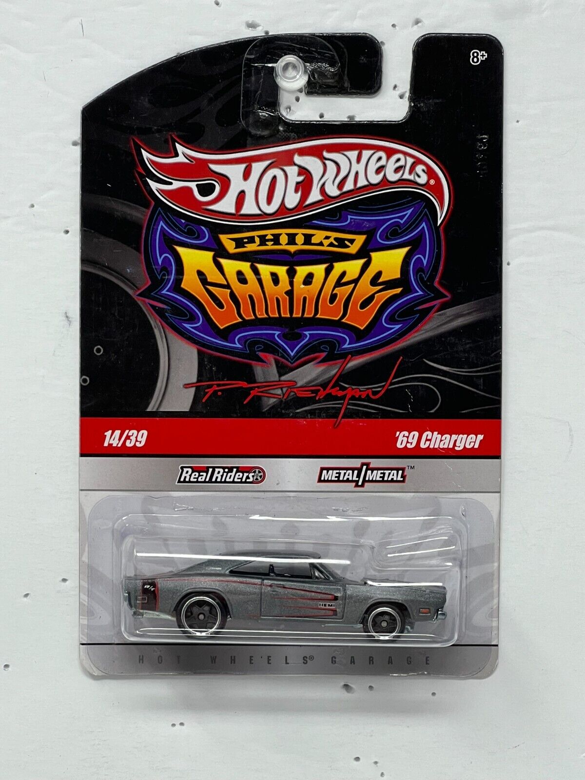 Hot Wheels Phil's Garage '69 Dodge Charger Real Riders 1:64 Diecast