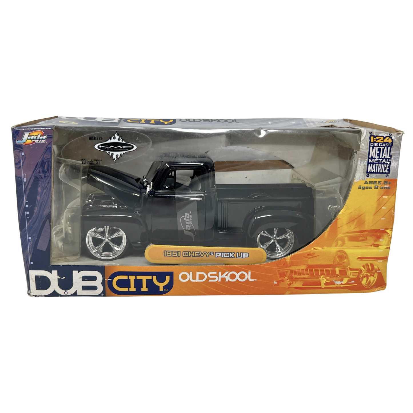 Jada Dub City Oldskool 1951 Chevy Pickup Wheels KMC 1:24 Diecast