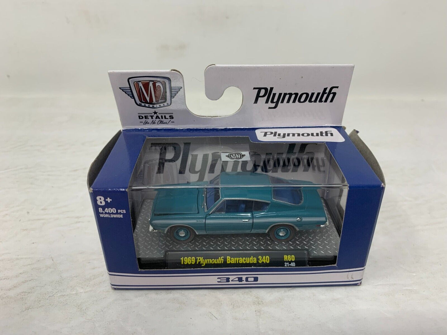 M2 Machines 1969 Plymouth Barracuda 340 R60 1:64 Diecast