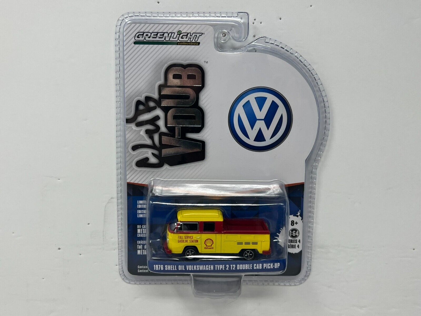 Greenlight Club V-Dub 1976 Volkswagen Type 2 T2 Double Cab Pick Up 1:64 Diecast