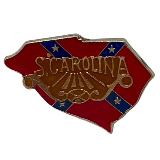 South Carolina State Map Cities & States Lapel Pin P1