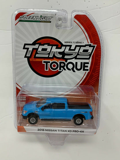 Greenlight Tokyo Torque Series 7 2018 Nissan Titan XD Pro-4X 1:64 Diecast