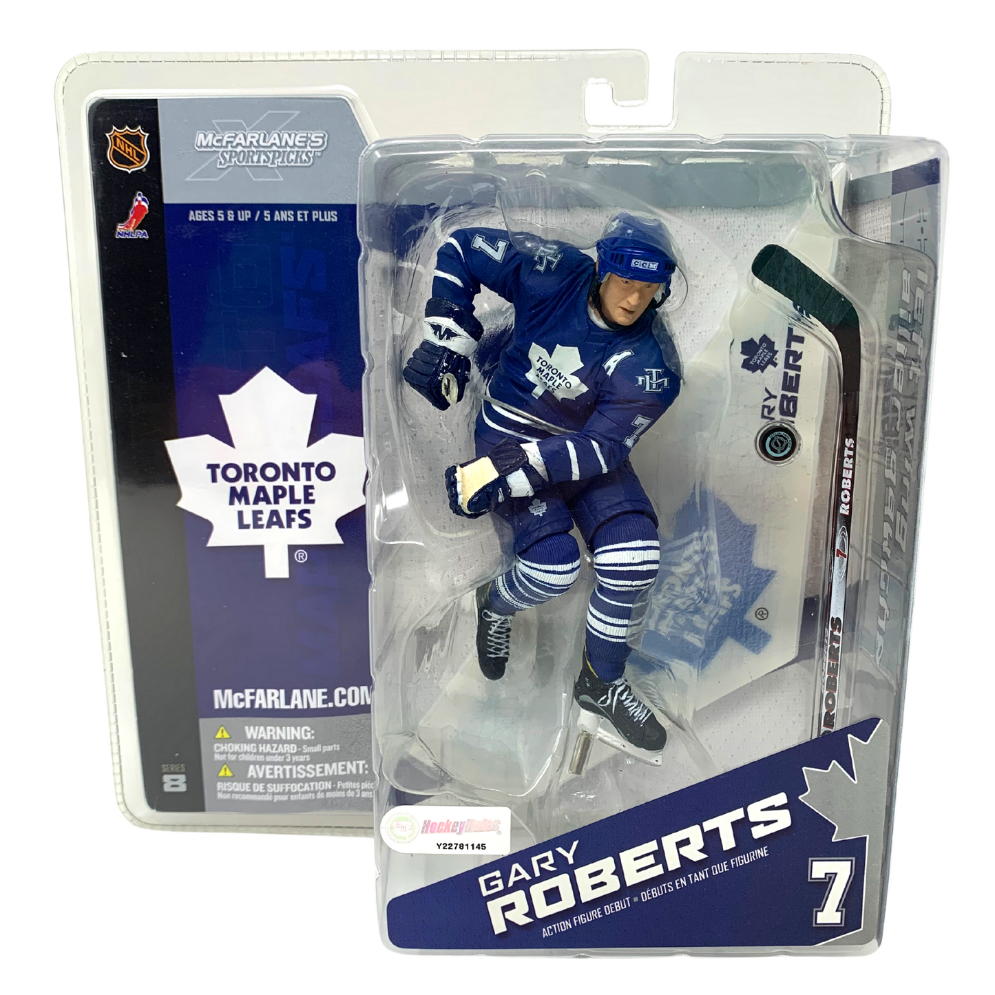 Mcfarlane NHL Gary Roberts Toronto Maple Leafs Blue Jersey Series 8  Figure