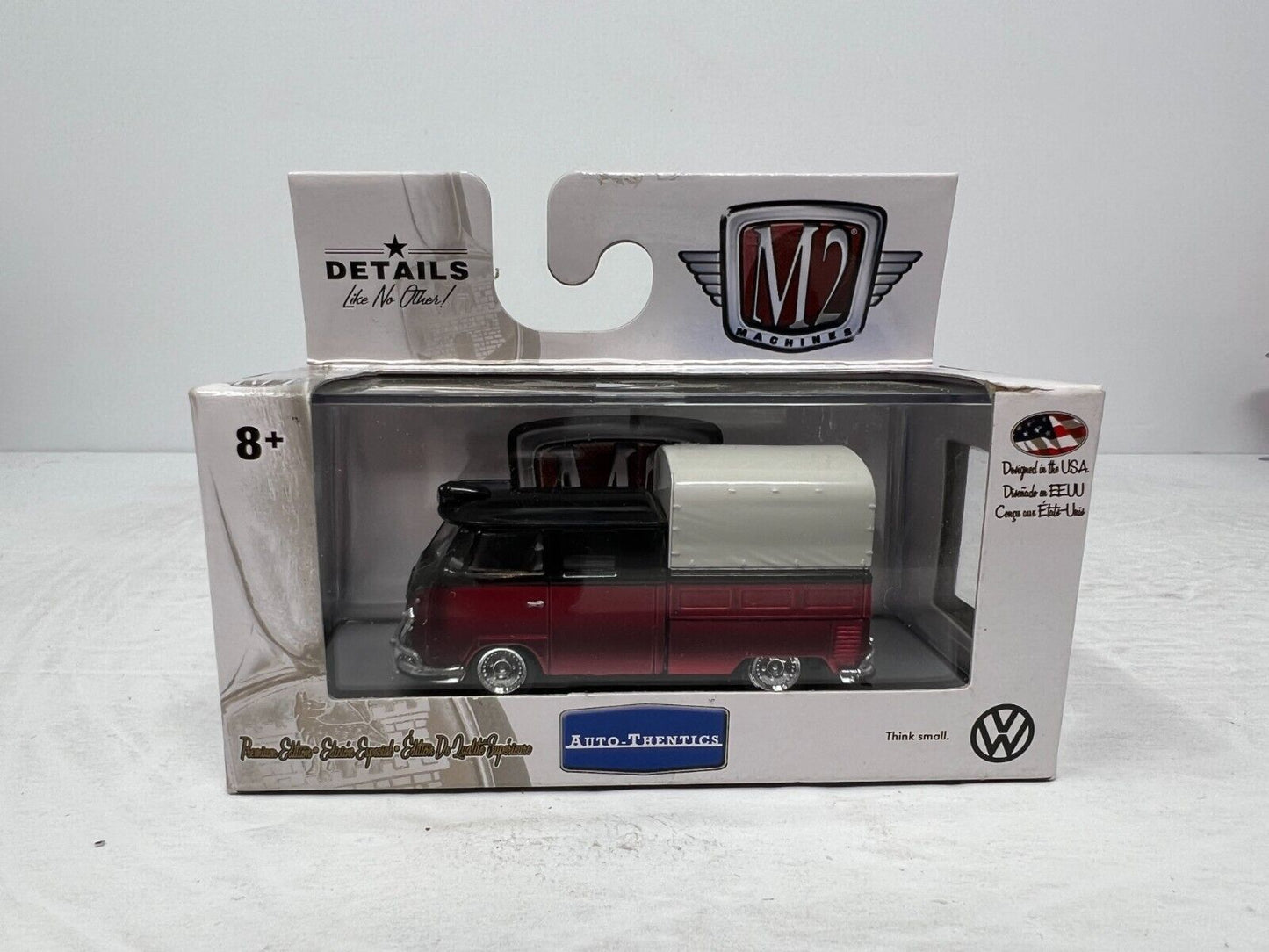 M2 Machines Auto-Thentics 1959 VW Double Cab Truck USA Model WMTS07 1:64 Diecast