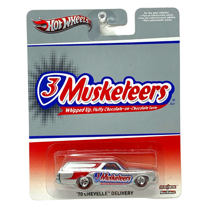 Hot Wheels 3 Musketeers '70 Chevelle Delivery Real Riders 1:64 Diecast