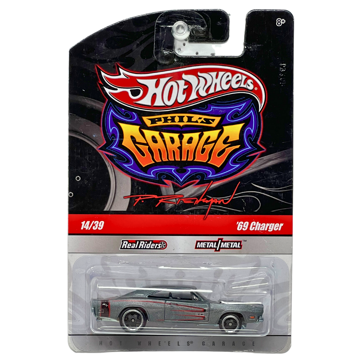 Hot Wheels Phil's Garage '69 Dodge Charger Real Riders 1:64 Diecast