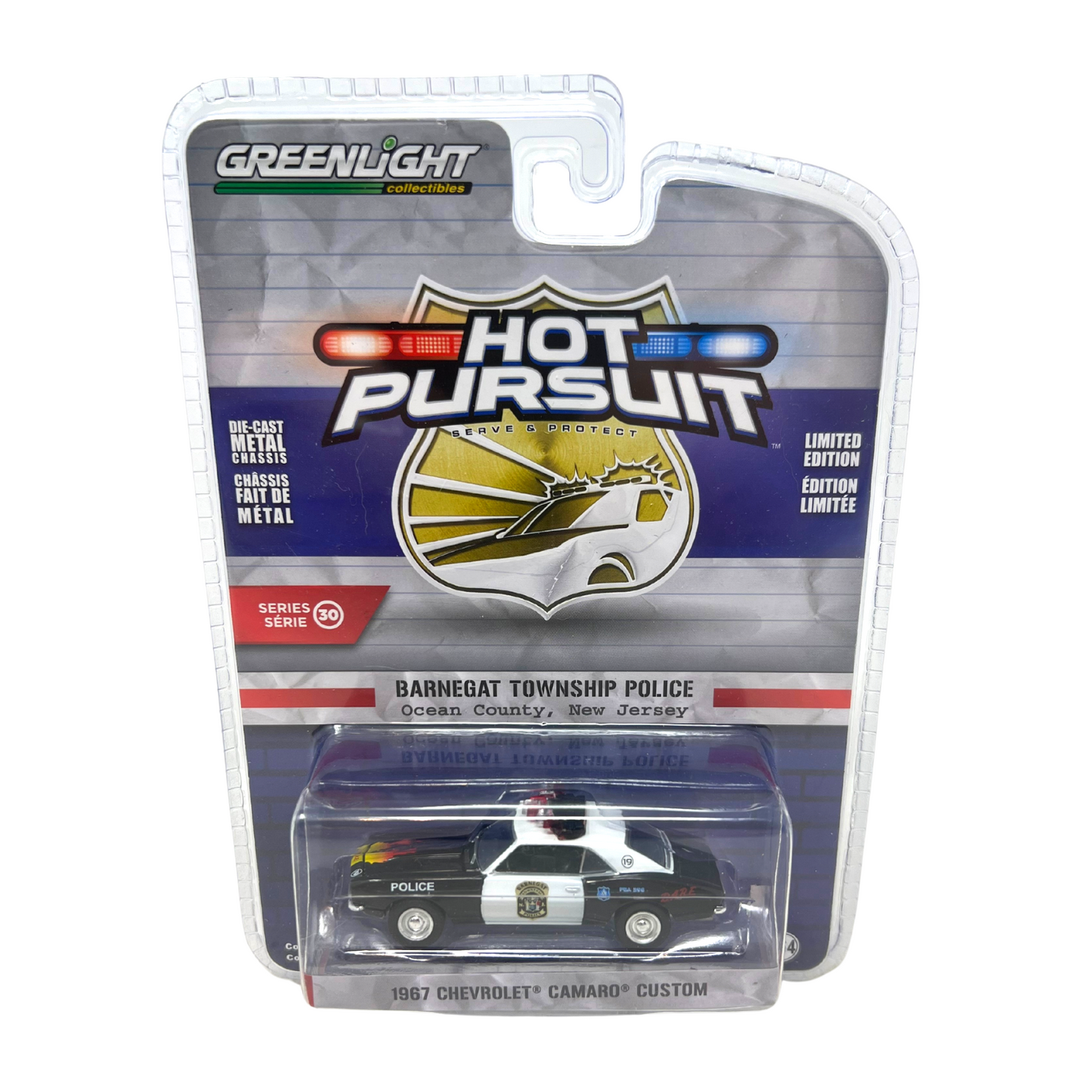 Greenlight Hot Pursuit Series 30 1967 Chevrolet Camaro Custom 1:64 Diecast