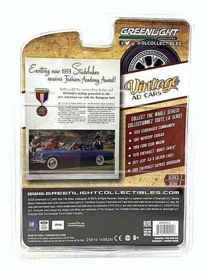 Greenlight Vintage Ad Cars Series 2 1953 Studebaker Commander 1:64 Diecast