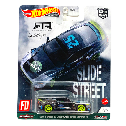 Hot Wheels Premium Slide Street '20 Ford Mustang RTR Spec 5 1:64 Diecast