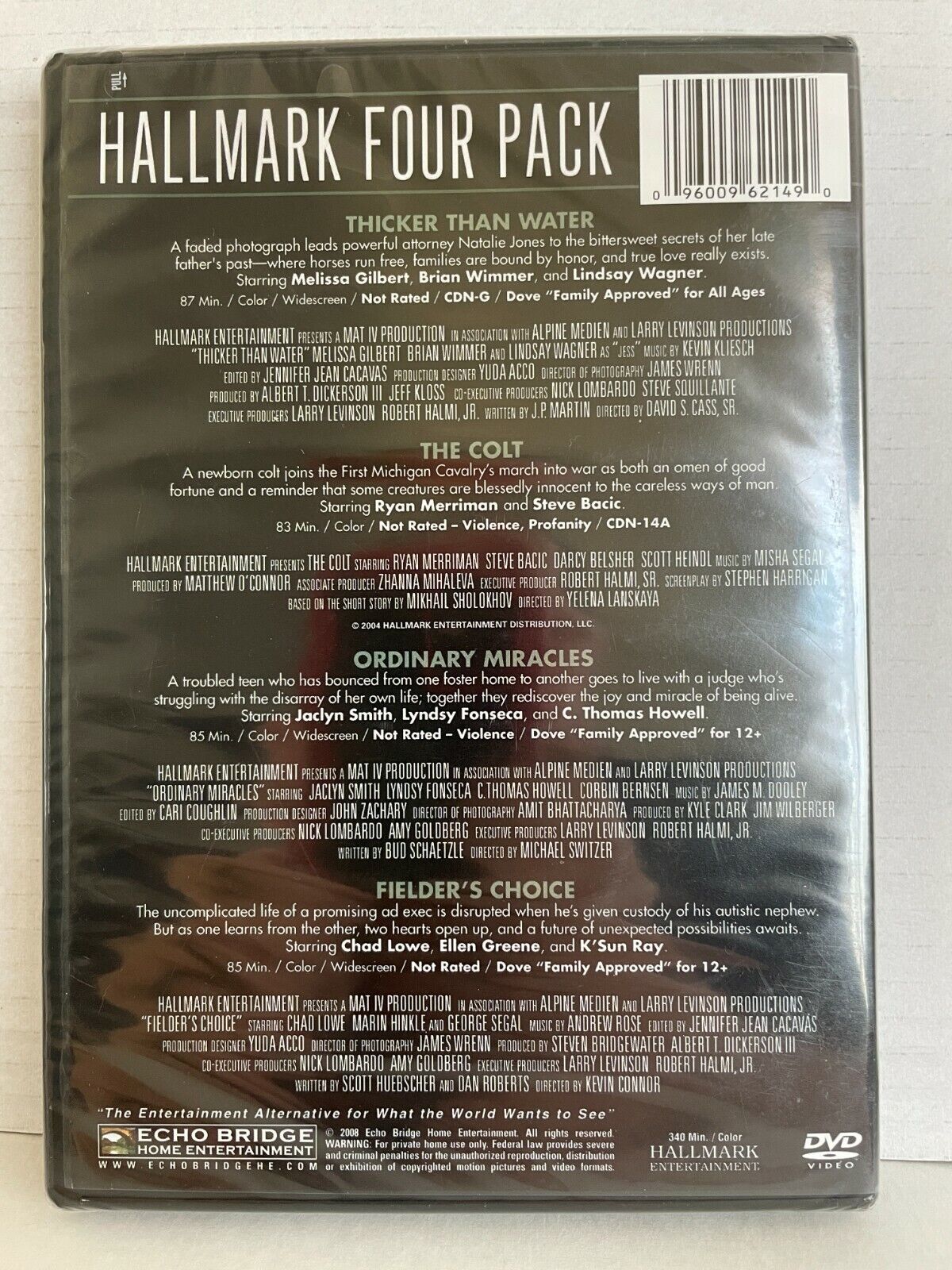 Hallmark Entertainment 4 Films Collector's Set (DVD, 2009) Drama New and Sealed!