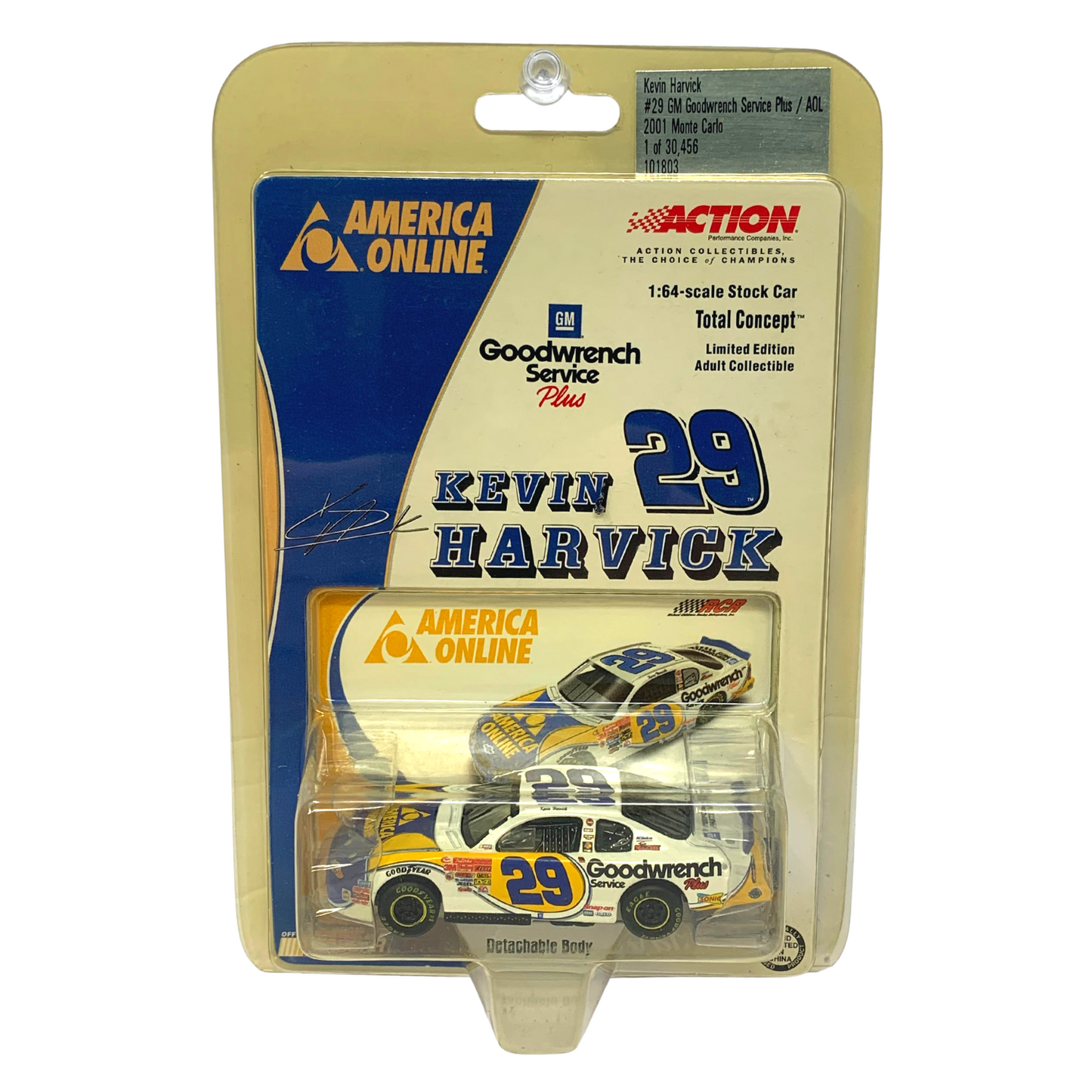 Action Nascar #29 GM Goodwrench Kevin Harvick AOL Chevy Monte Carlo 1:64 Diecast