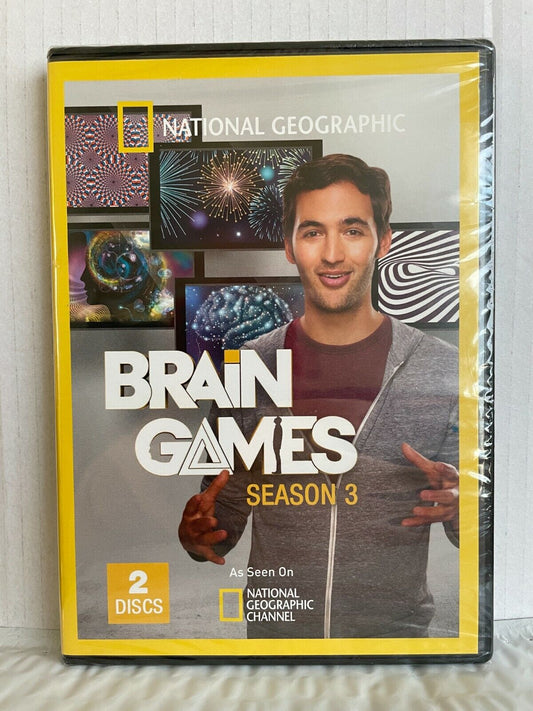 Brain Games Season 3 (DVD, 2014) TV Series Boxset National Geographic Sealed!!!