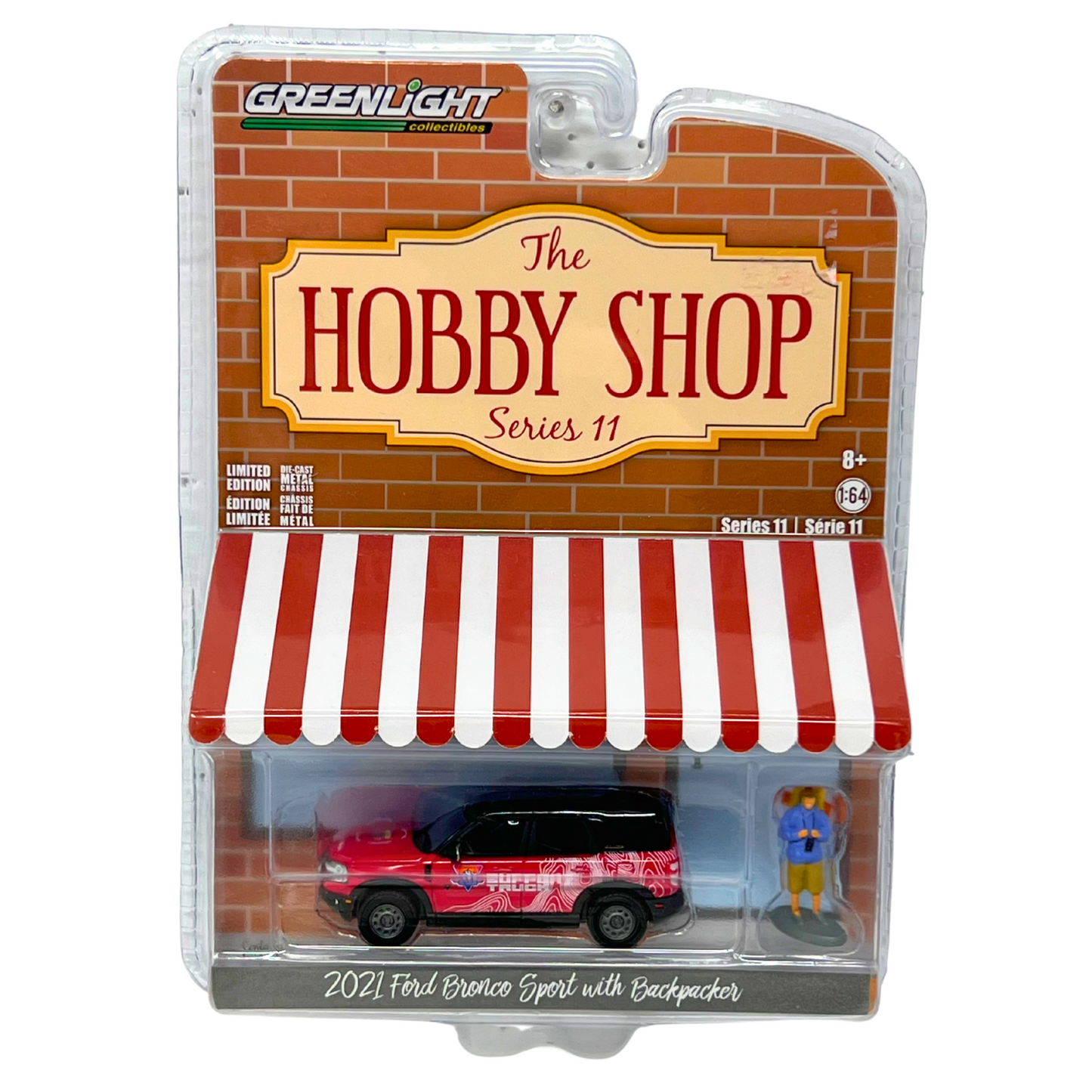 Greenlight The Hobby Shop 2021 Ford Bronco Sport with Backpacker 1:64 Diecast