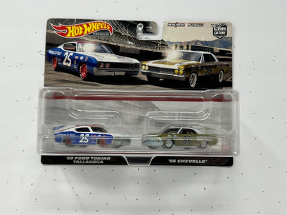 Hot Wheels Premium Car Culture '69 Ford Torino Talladega & '66 Chevelle 1:64