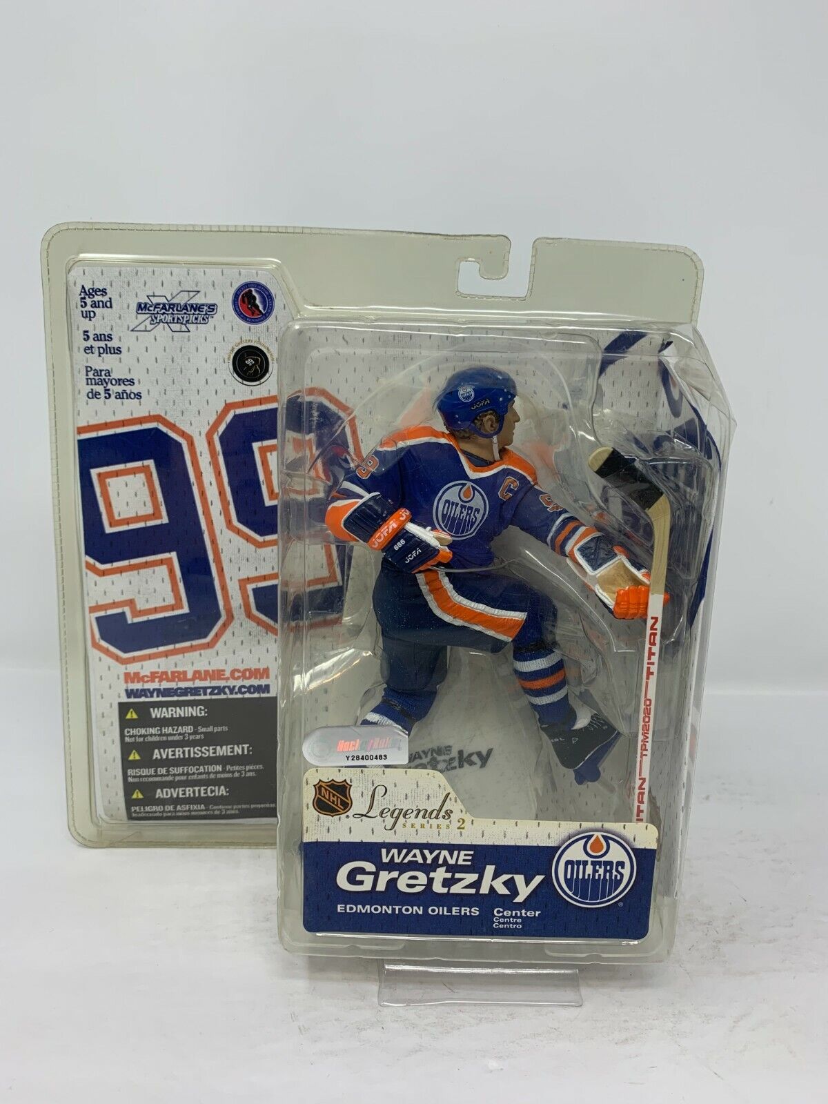 Mcfarlane NHL Wayne Gretzky Edmonton Oilers Blue Jersey Legends Series 2 Figure