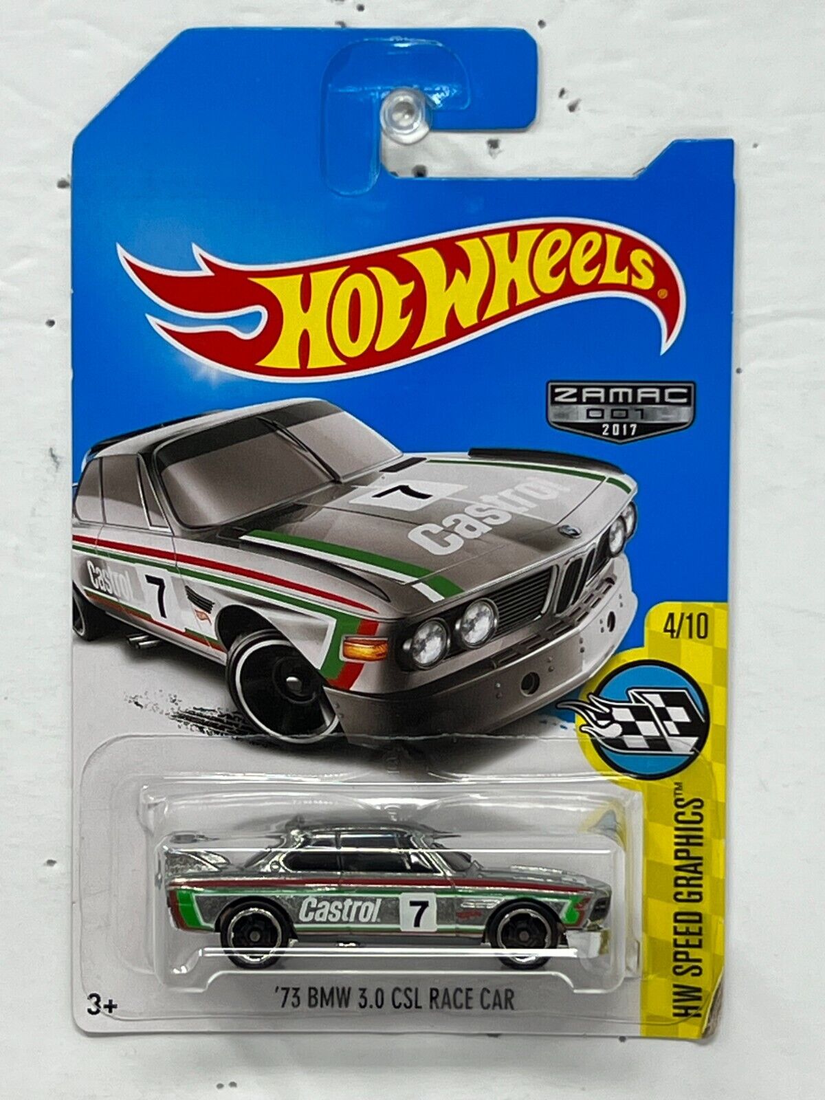 Hot Wheels Zamac HW Speed Graphics '73 BMW 3.0 CSL Race Car 1:64 Diecast