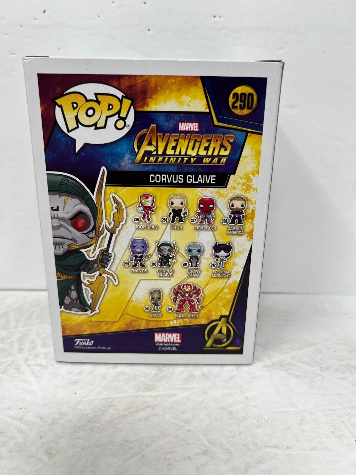 Funko Pop! Marvel Avengers Infinity War #290 Corvus Glaive Vinyl Bobble-head