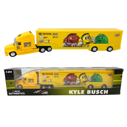 Nascar Authentics #18 M&M's Kyle Busch Transport Hauler 1:64 Diecast