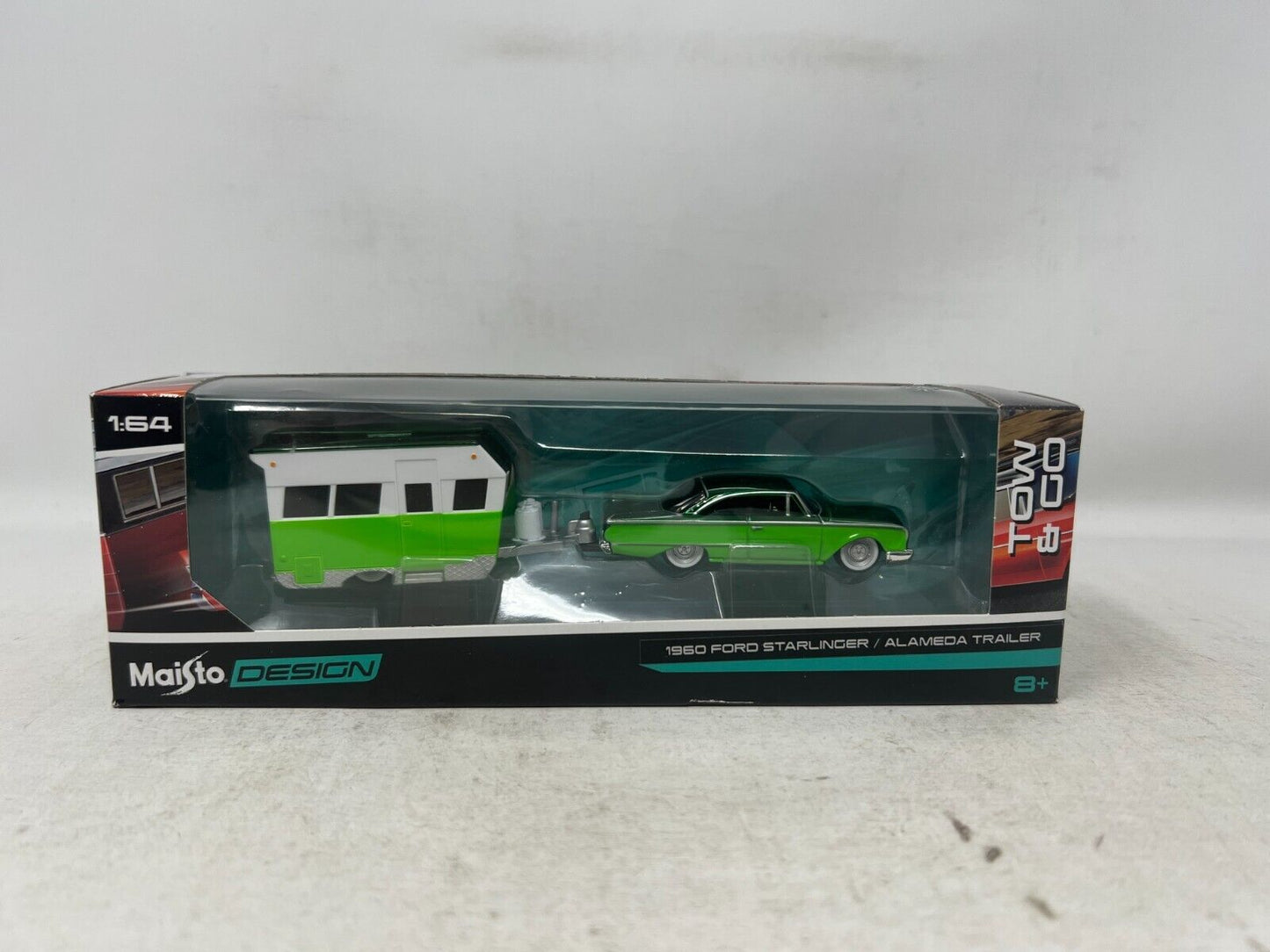 Maisto Design Tow & Go 1960 Ford Starlinger Alameda Trailer 1:64 Diecast