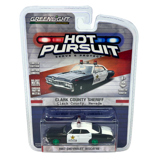 Greenlight Hot Pursuit 1967 Chevrolet Biscayne Green Machine 1:64 Diecast