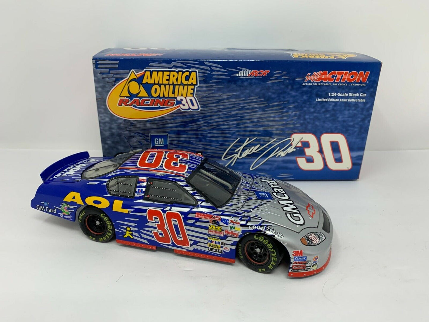 Action Nascar #30 Steve Park AOL GM Card 2003 Monte Carlo 1:24 Diecast