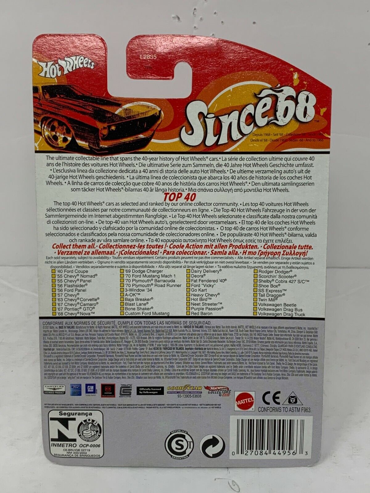 Hot Wheels Since '68 Top 40 '55 Chevy Panel 1:64 Diecast