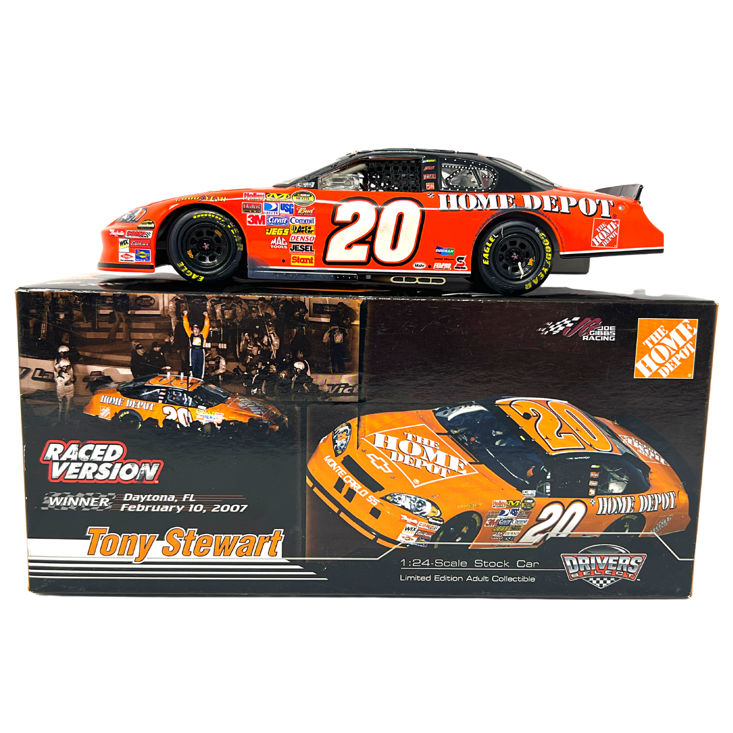 Motorsports Authentics #20 Tony Stewart Bud Shootout Raced Win 1:24 Diecast