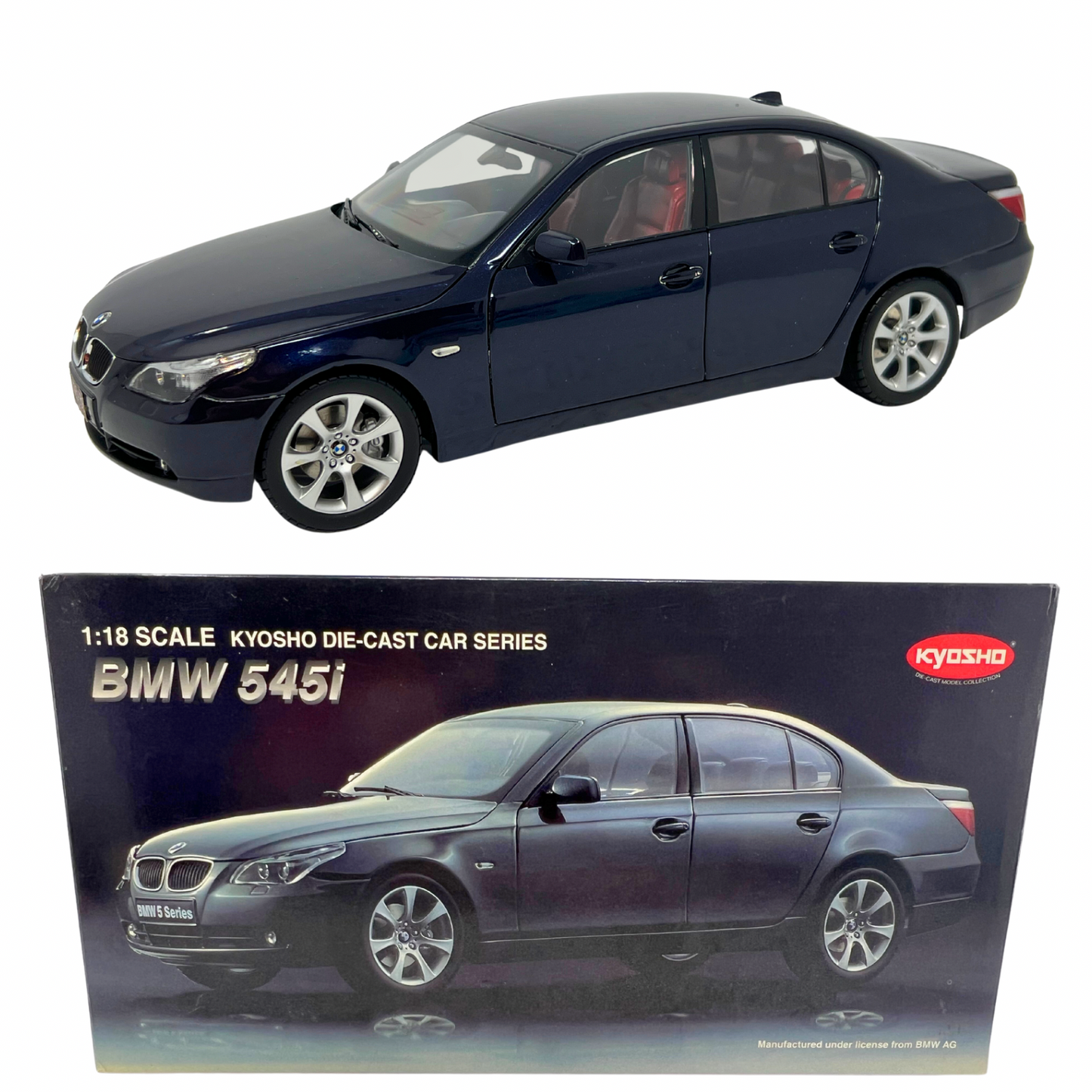 Kyosho BMW 545i Sedan Blue 1:18 Diecast