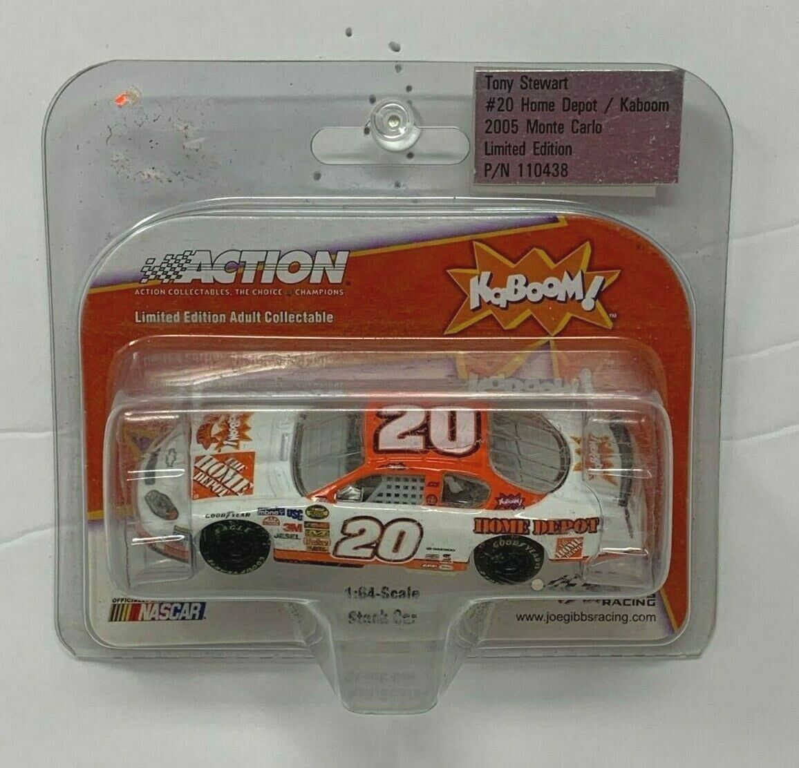 Action Nascar #20 Home Depot Tony Stewart Kaboom 2005 Monte Carlo 1:64 Diecast