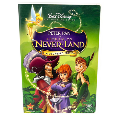 Disney Peter Pan Return to Never Land (DVD, 2007) Pixie-Powered Good Condition