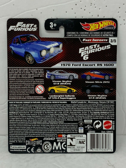 Hot Wheels Premium Fast & Furious 1970 Ford Escort RS 1600 1:64 Diecast