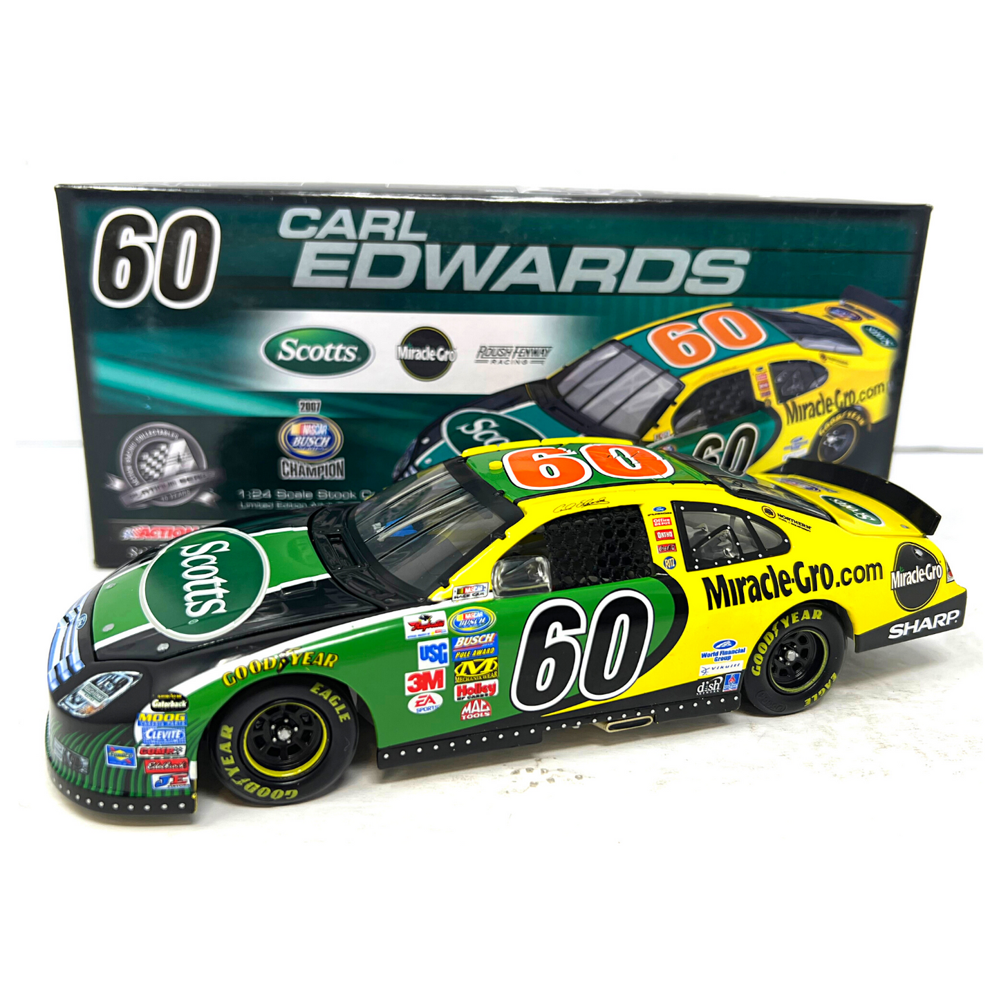 Action Nascar #60 Carl Edwards Scotts Busch Champion 2007 Fusion 1:24 Diecast