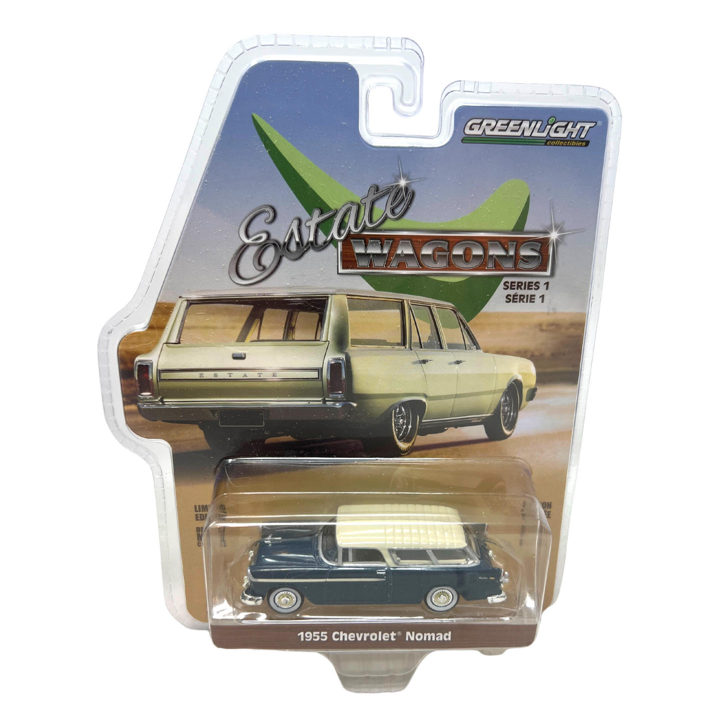 Greenlight Estate Wagons Series 1 1955 Chevrolet Nomad 1:64 Diecast