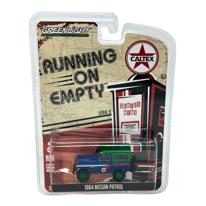 Greenlight Running on Empty 1964 Nissan Patrol Green Machine 1:64 Diecast