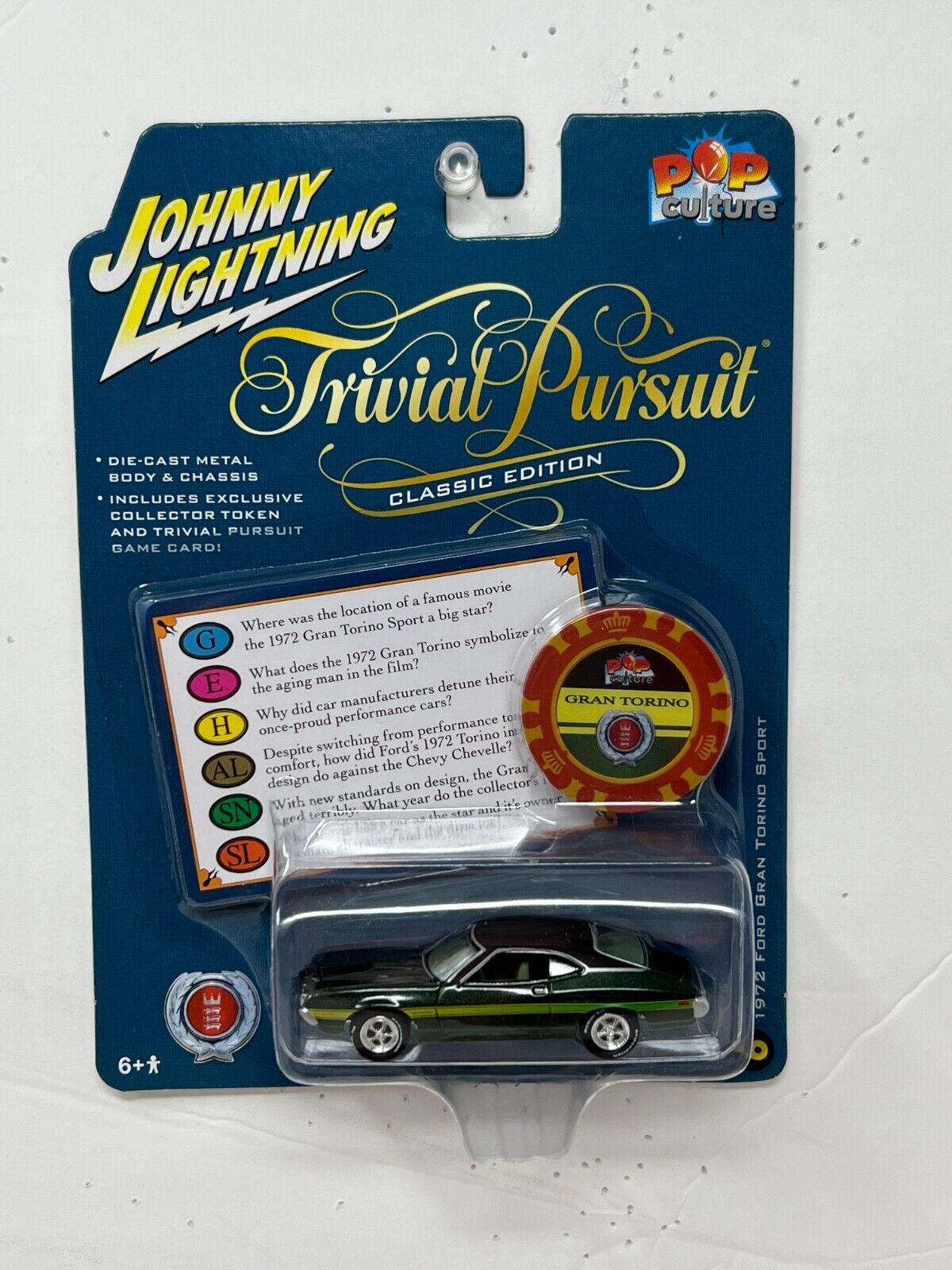 Johnny Lightning Trivial Pursuit 1972 Ford Gran Torino Sport 1:64 Diecast