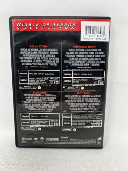 Nights of Terror Collection (DVD, 2011) Boa vs. Python Frankenfish Lake Placid 3