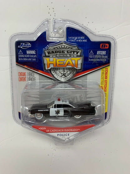 Jada Badge City Heat '59 Cadillac Eldorado 1:64 Diecast