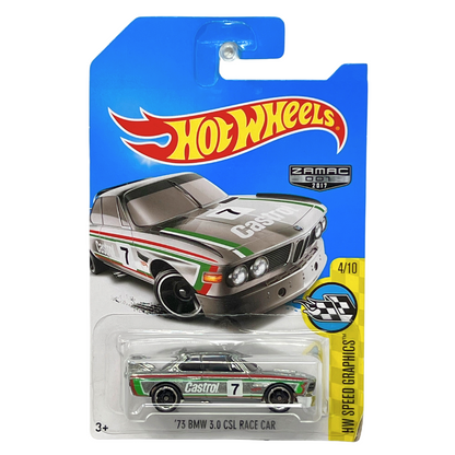 Hot Wheels Zamac HW Speed Graphics '73 BMW 3.0 CSL Race Car 1:64 Diecast