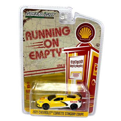 Greenlight Running on Empty 2021 Chevrolet Corvette Stingray Coupe 1:64 Diecast