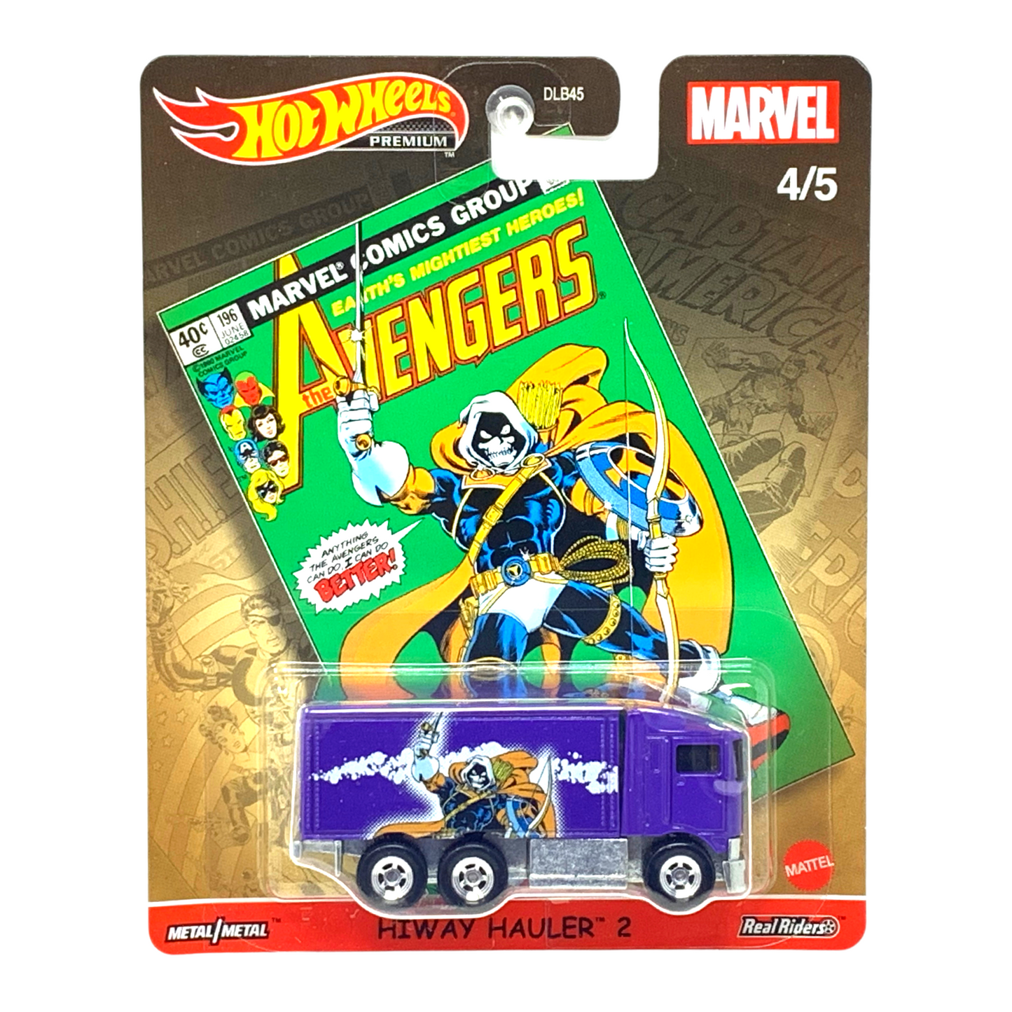 Hot Wheels Premium Marvel The Avengers Hiway Hauler 2 1:64 Diecast