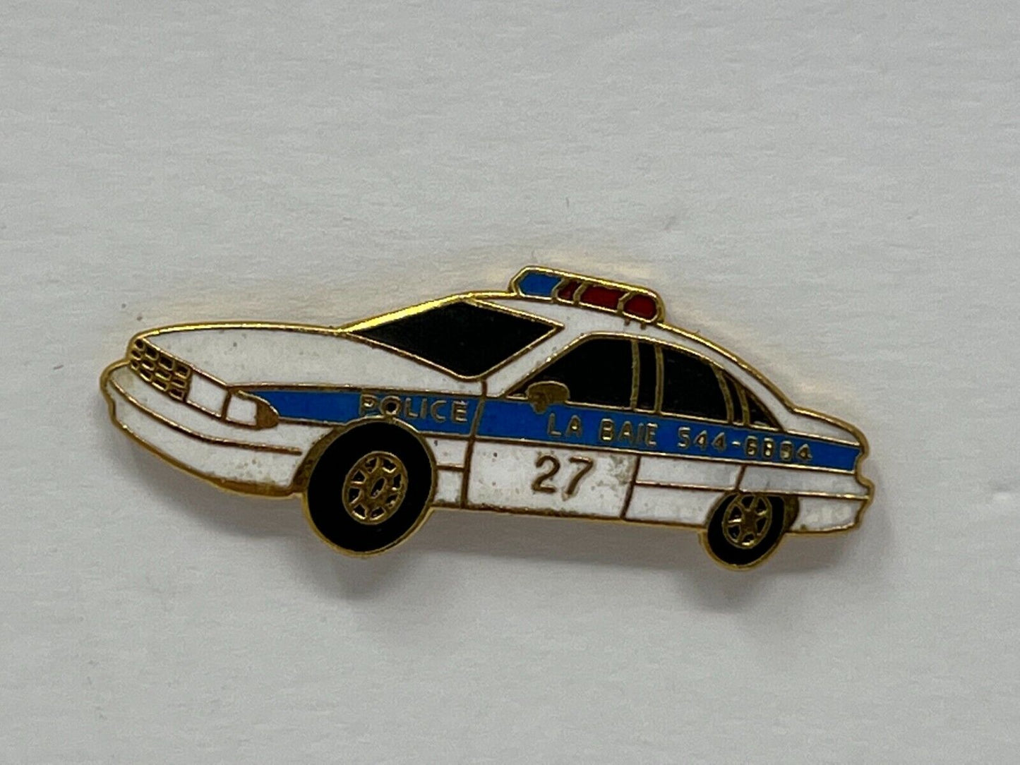 La Baie Quebec District 27 Police Car Emergency Services Lapel Pin