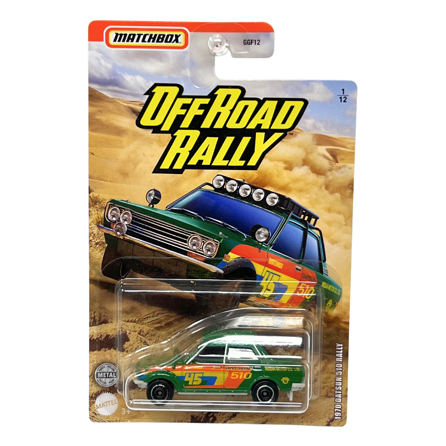 Matchbox Off-Road 1970 Datsun 510 Rally JDM 1:64 Diecast