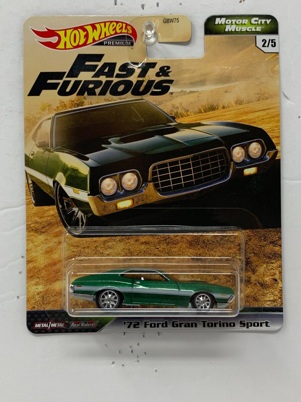 Hot Wheels Premium Fast & Furious '72 Ford Gran Torino Sport 1:64 Diecast