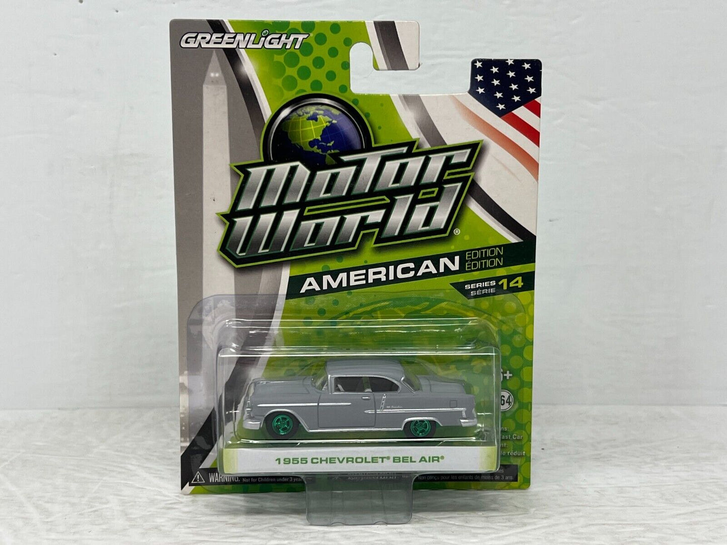 Greenlight Motor World American 1955 Chevrolet Bel Air Green Machine 1:64 Diecast