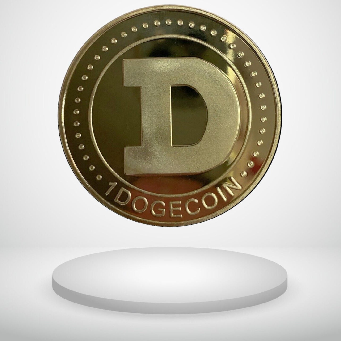 Dogecoin | DOGE Physical Crypto Coin Novelty Souvenir Token Gold Color