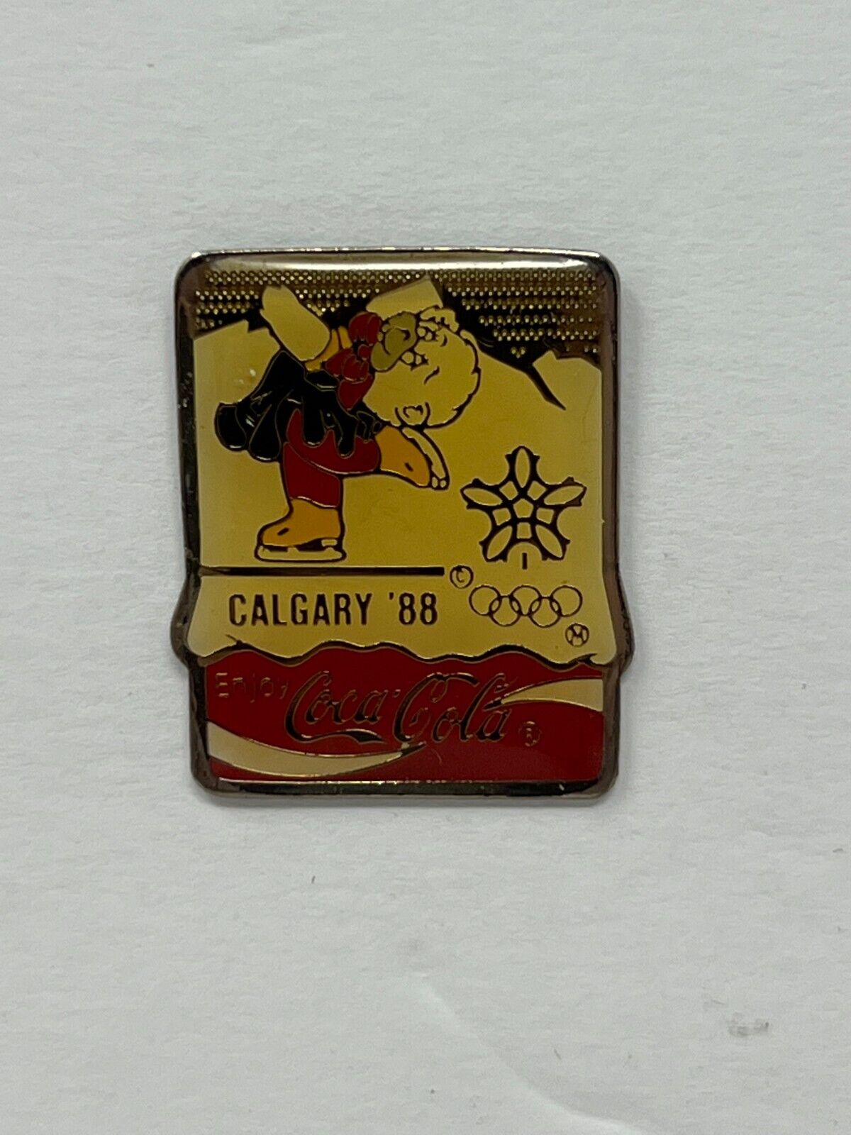 Coca Cola 1988 Calgary Winter Olympic Games (Skating) Olympics Lapel Pin