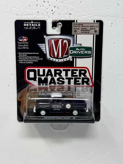 M2 Machines Quarter Master 1958 Chevrolet Apache Stepside 1:64 Diecast